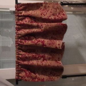 6 scallop pasley silk, velvet valances